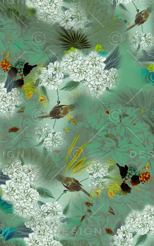 中国风印花华亿平台图片