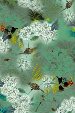 中国风印花华亿平台图片