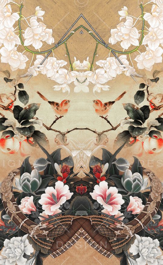 中国风印花华亿平台图片