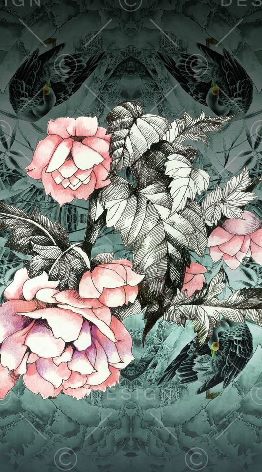 中国风印花华亿平台图片