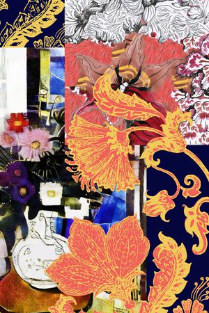 中国风印花华亿平台图片