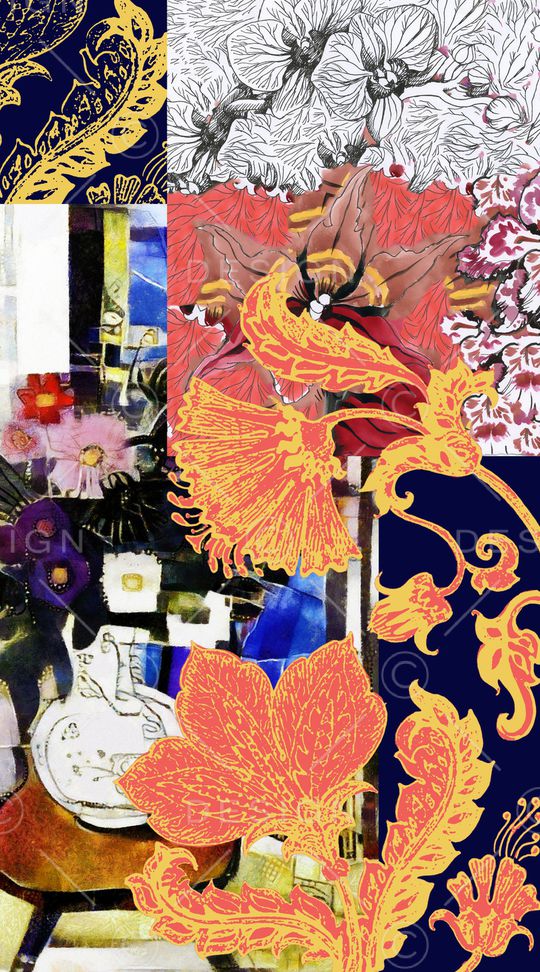 中国风印花华亿平台图片