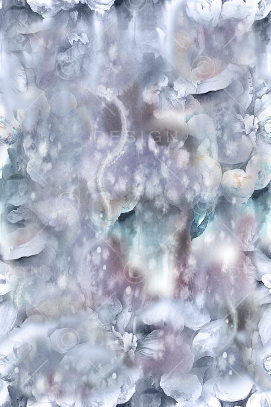 水彩花卉印花华亿平台图片