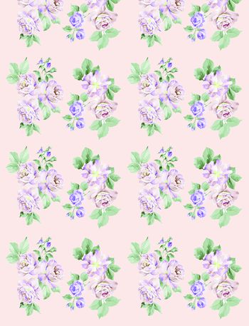 手绘花卉印花华亿平台图片