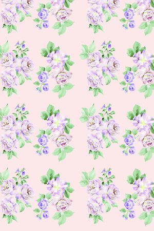 手绘花卉印花华亿平台图片