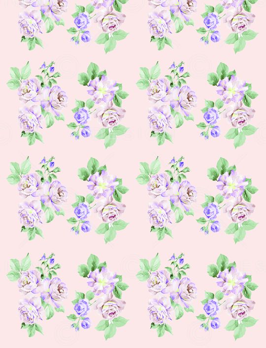 手绘花卉印花华亿平台图片