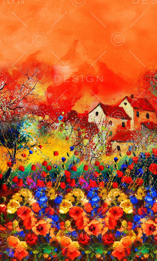 虞美人印花华亿平台图片