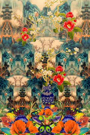 虞美人印花华亿平台图片