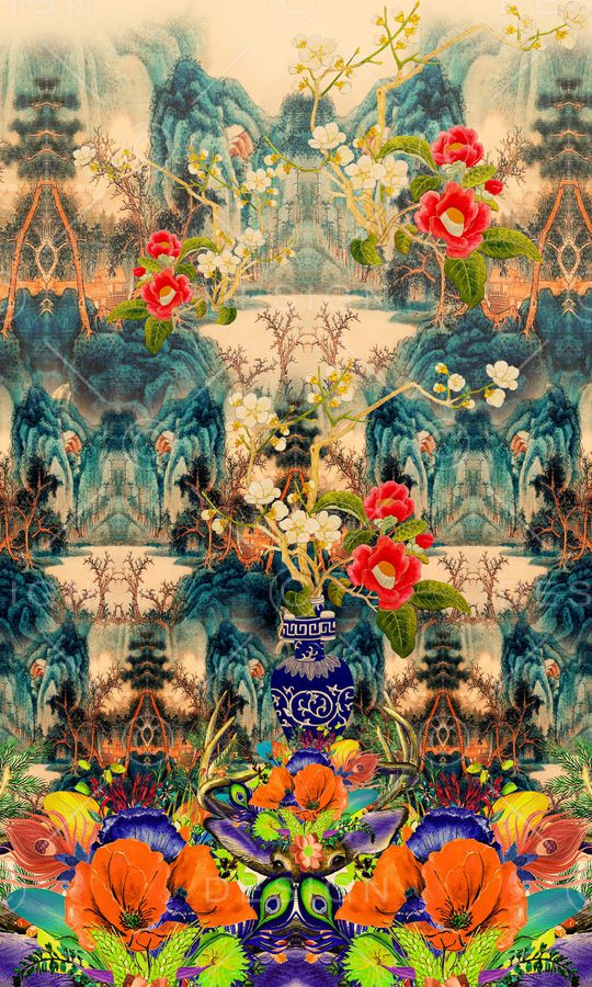 虞美人印花华亿平台图片