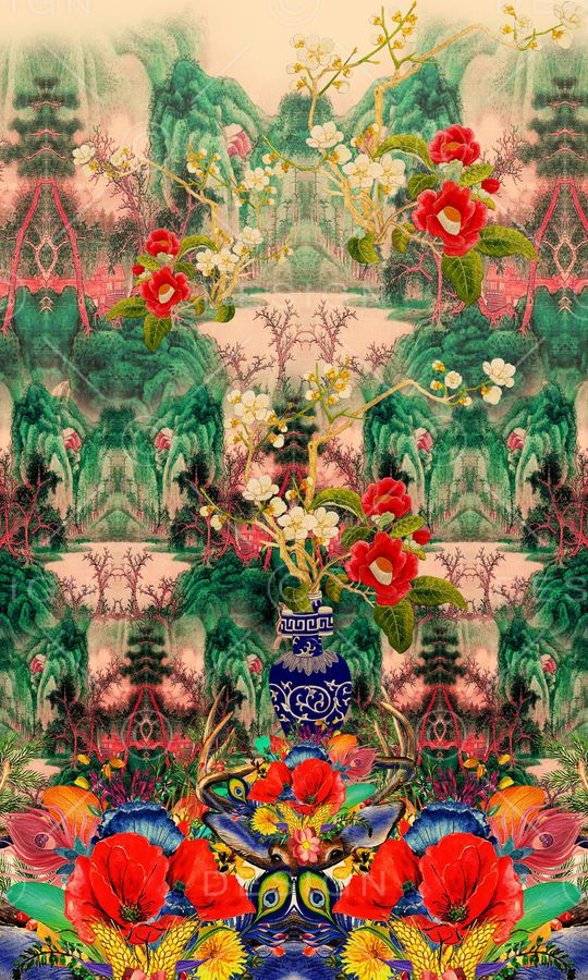 虞美人印花华亿平台图片