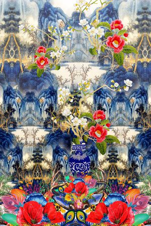 虞美人印花华亿平台图片