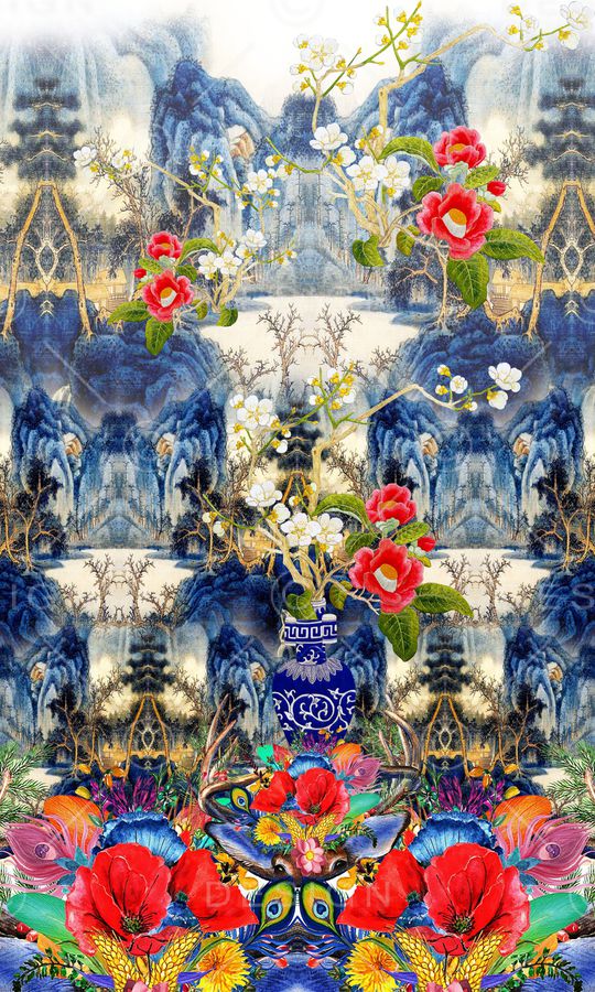 虞美人印花华亿平台图片