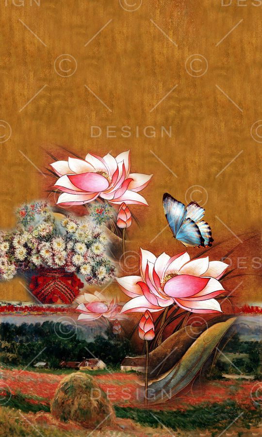 花卉印花华亿平台图片