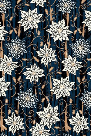 线条花卉印花华亿平台图片