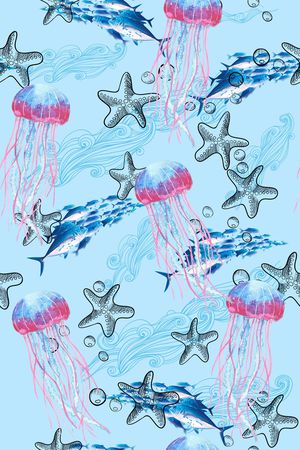 水母印花华亿平台图片