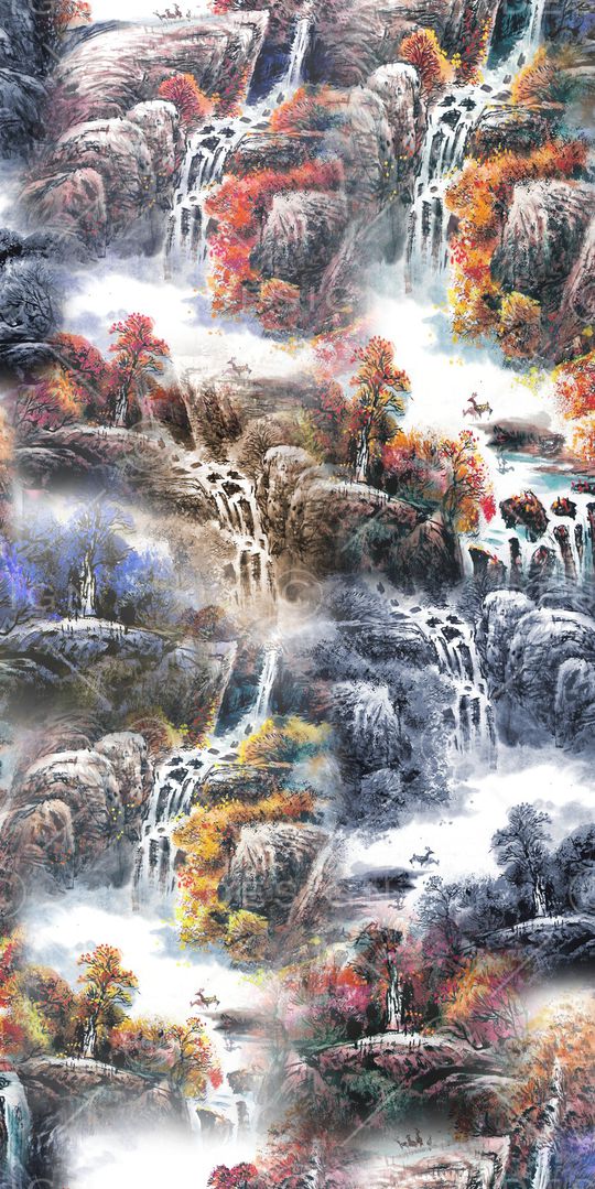 中国风印花华亿平台图片