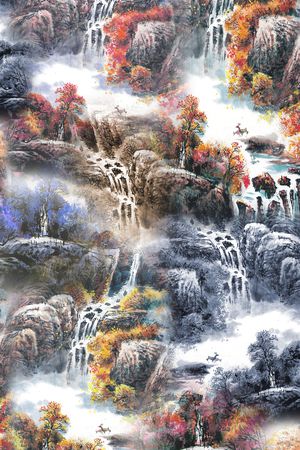 中国风印花华亿平台图片