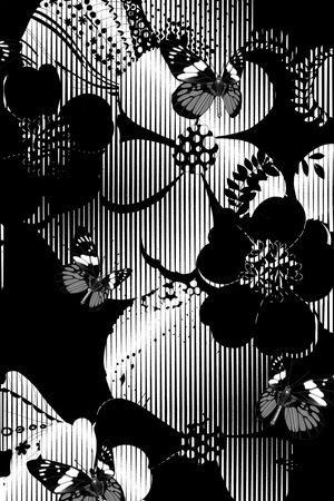 抽象花卉印花华亿平台图片