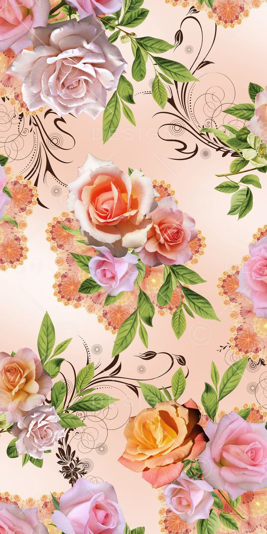 迪拜花卉印花华亿平台图片