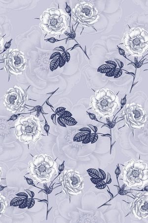 朦胧花卉印花华亿平台图片