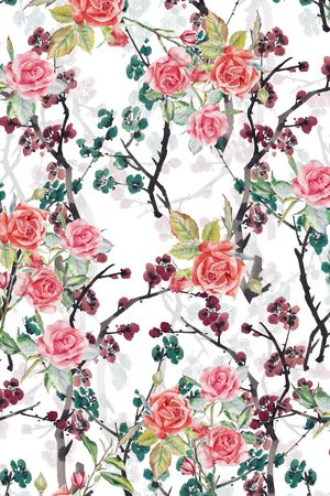 手绘花卉印花华亿平台图片