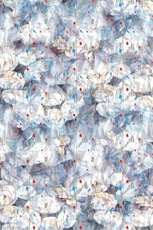 手绘花卉印花华亿平台图片