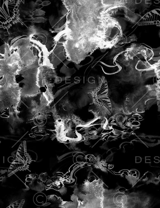 抽象花卉印花华亿平台图片