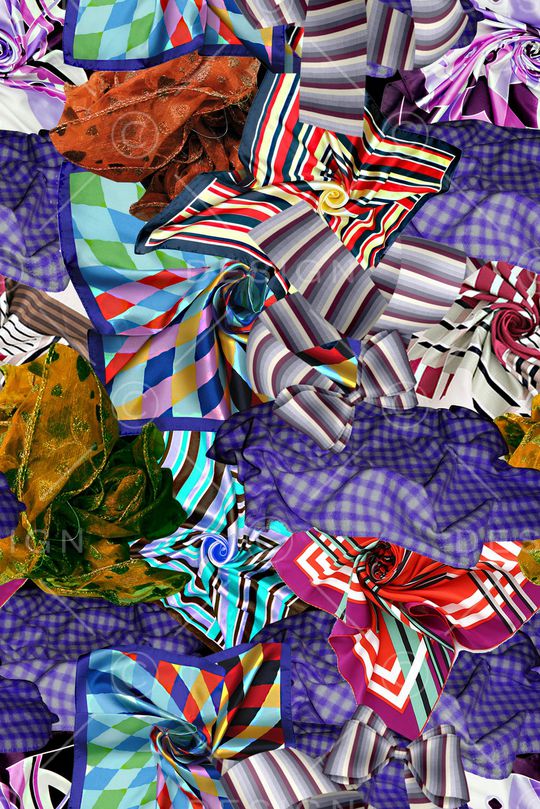 围巾印花华亿平台图片