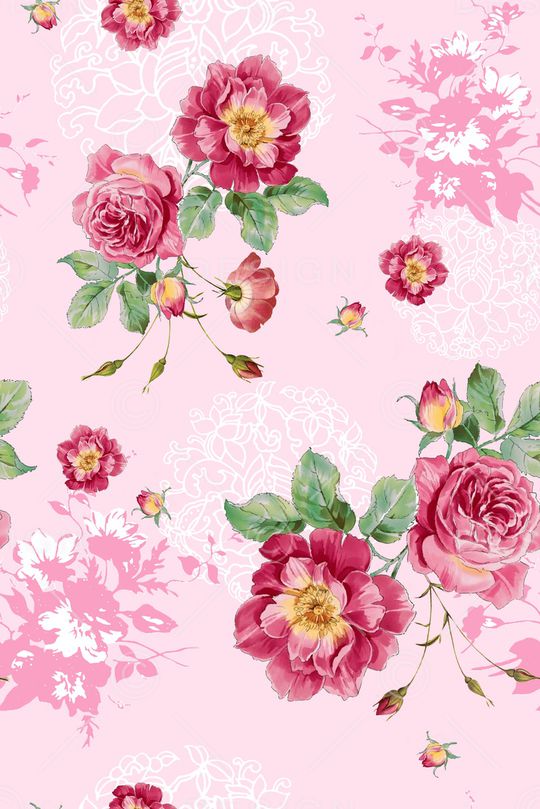 线条花卉印花华亿平台图片