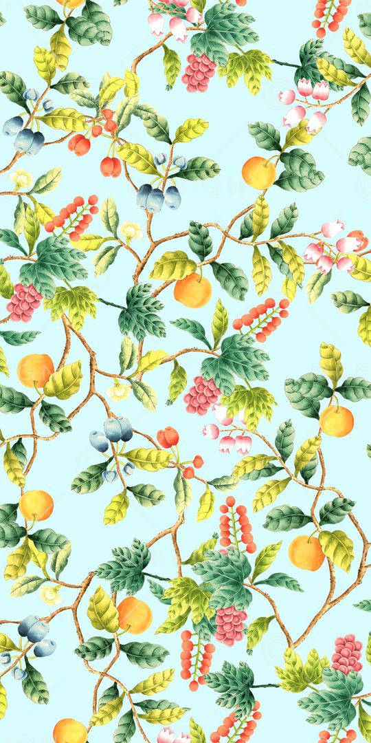 手绘花卉印花华亿平台图片