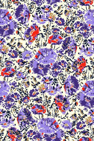 抽象花卉印花华亿平台图片