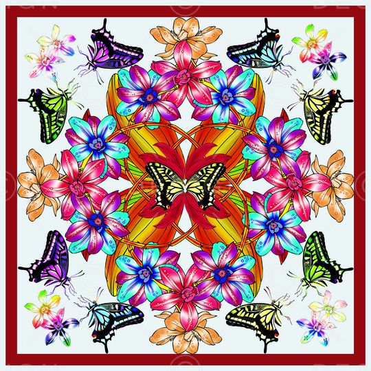 花卉印花华亿平台图片