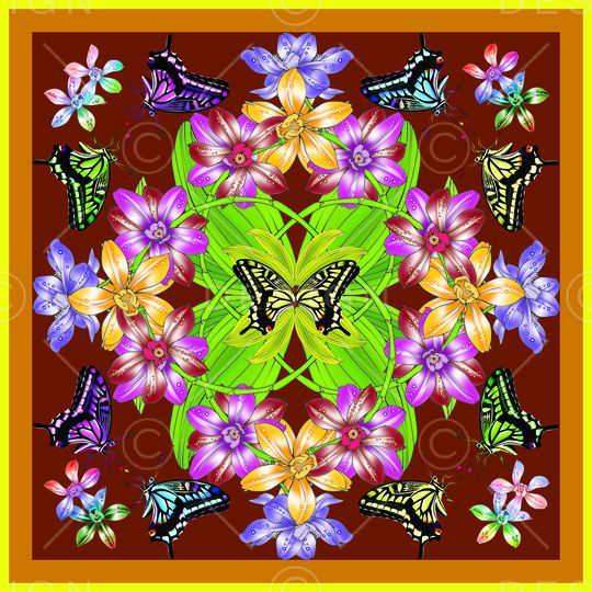 花卉印花华亿平台图片