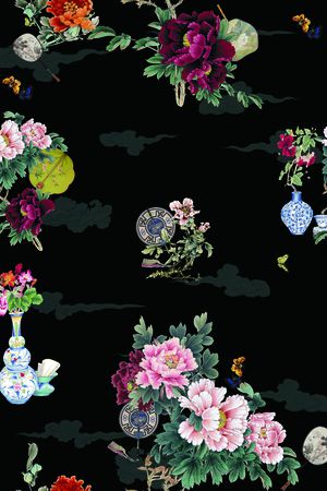 中国风印花华亿平台图片