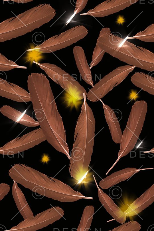 羽毛印花华亿平台图片