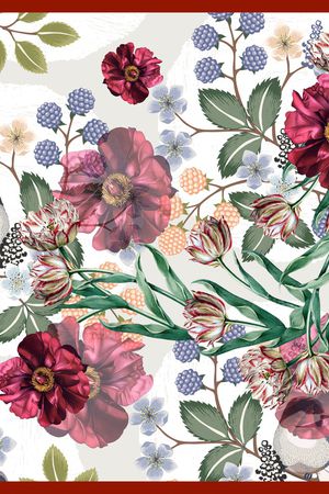 花卉印花华亿平台图片