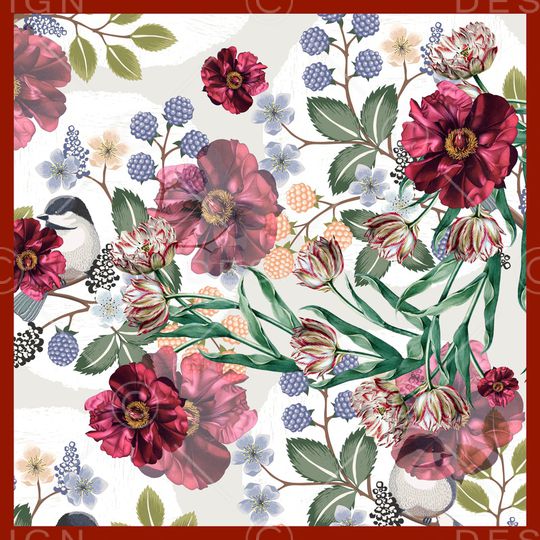 花卉印花华亿平台图片