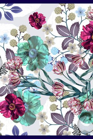 花卉印花华亿平台图片