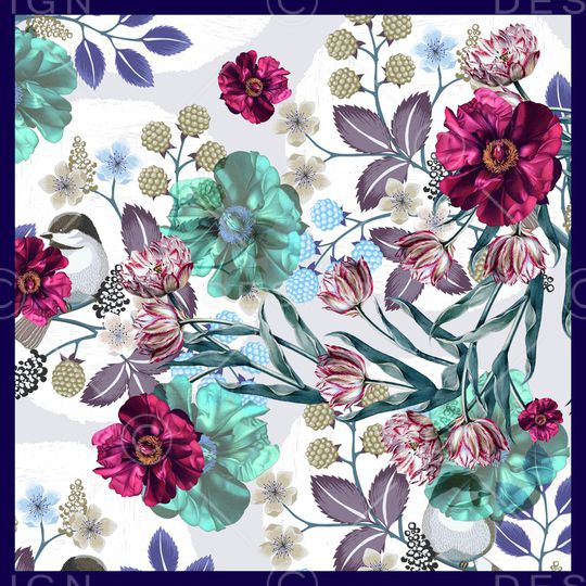 花卉印花华亿平台图片