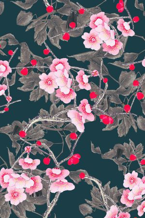 中国风印花华亿平台图片