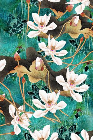 中国风印花华亿平台图片