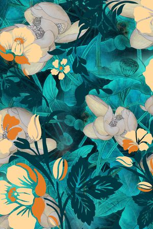 中国风印花华亿平台图片