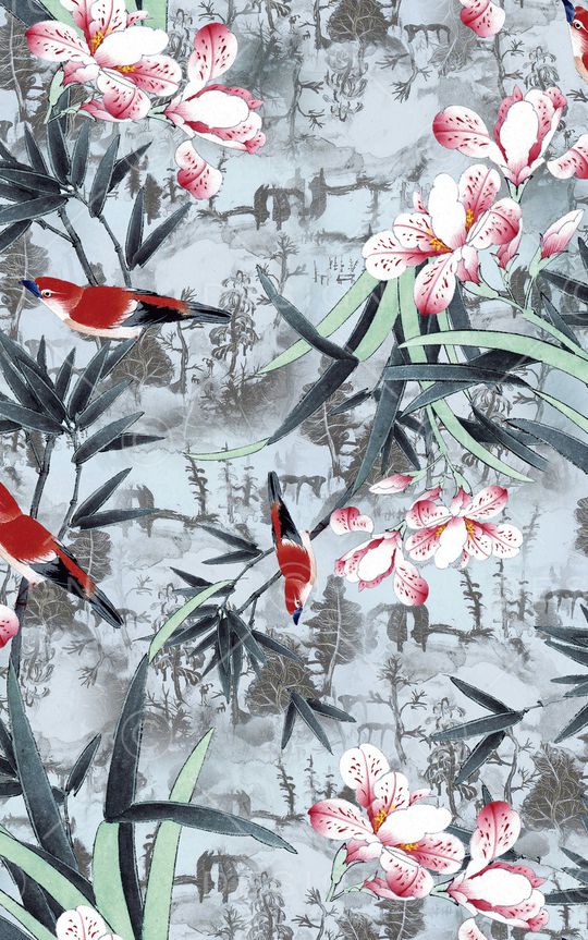 中国风印花华亿平台图片