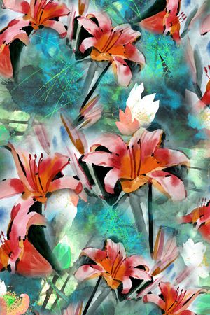 花卉印花华亿平台图片