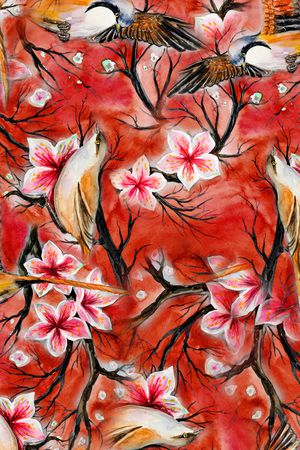 花卉印花华亿平台图片