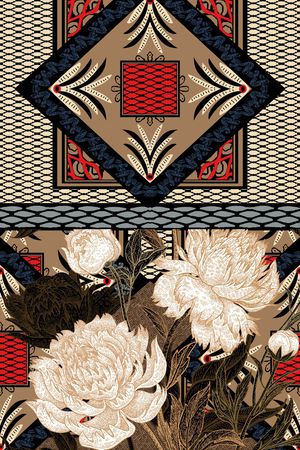 几何纹样印花华亿平台图片