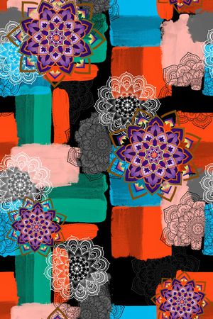 民族风印花华亿平台图片