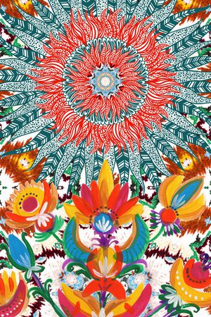 波西米亚印花华亿平台图片