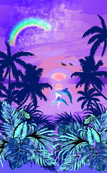 944631-热带椰树风景童装定位花-3