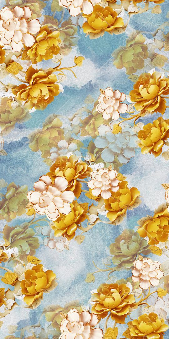 迪拜花卉印花华亿平台图片